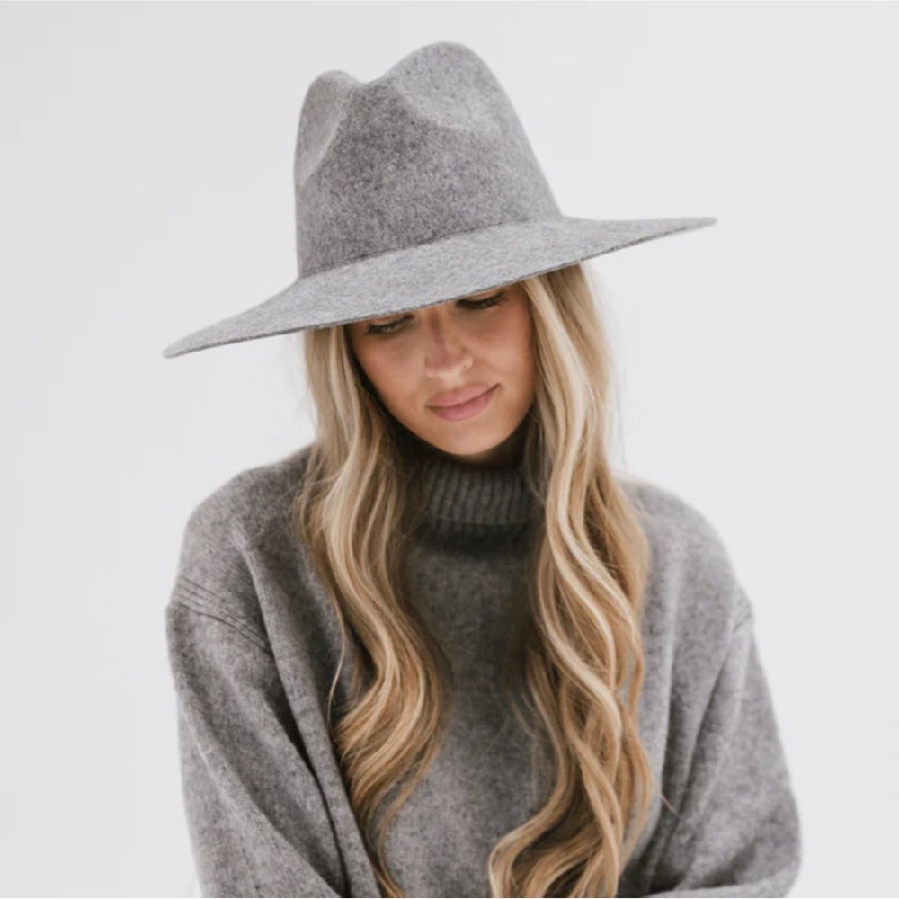 Gigi Pip Scottie Wide Brim Fedora sz 59 m/l